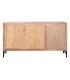 Buffet acacia metal 145x40x80 cm