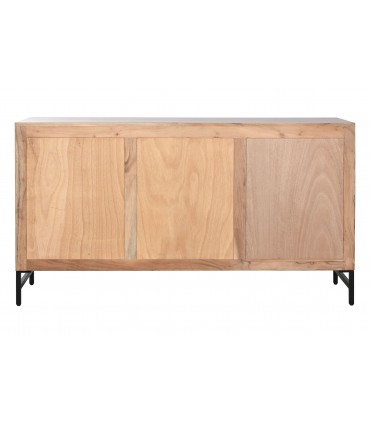 Buffet acacia metal 145x40x80 cm