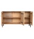 Buffet acacia metal 145x40x80 cm