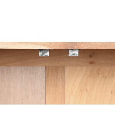Buffet acacia metal 145x40x80 cm