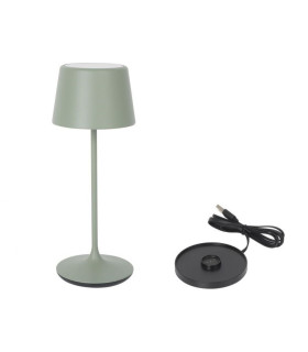 LAMPARA REDONDA VERDE Y CARGADOR LUZERNE 6x20cm
