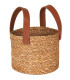 CESTA SEAGRASS C/ASA PIEL 15x12cm
