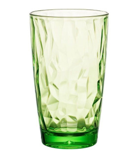 VASO DIAMOND REFRESCO VERDE 50CL 8.5X14.5CM PC