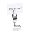 Soportes sobremesa tenedor plateado