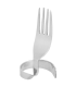 Soportes sobremesa tenedor plateado