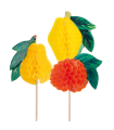 Pack adornos helado " frutas" surtido madera