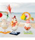 Pack adornos helado " frutas" surtido madera