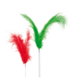 Pack adornos helado " plumas cokctail" surtido plástico