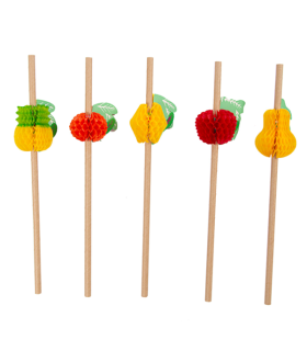 Pack pajitas frutas natural kraf