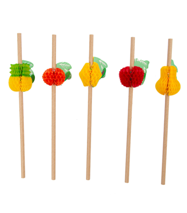 Pack pajitas frutas natural kraf