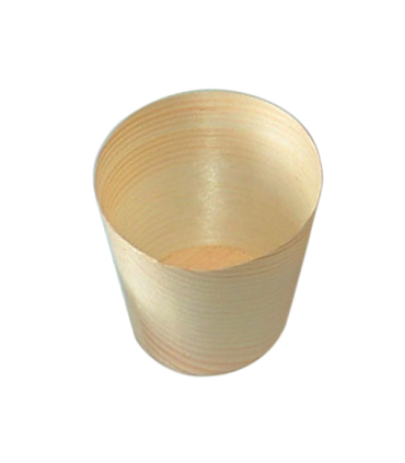 Mini vasos hojuela de álamo natural madera