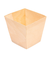 Mini recipiente de hojuela de álamo madera natural