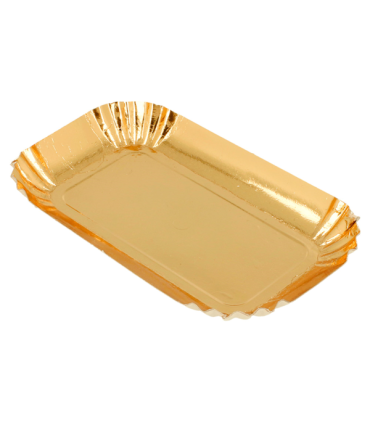 Pack mini rectángulos cartón oro