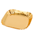 Pack mini platos cuadrados cartón oro
