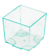 Cubo apilable con base verde agua 65ml