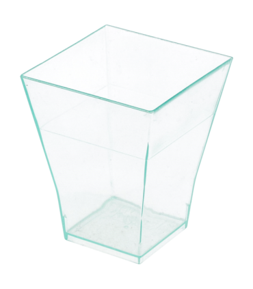 Recipientes tapas " bouquet" verde agua PS 60ML