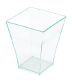 Recipientes tapas " bouquet" verde agua PS 60ML