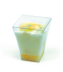 Recipientes tapas " bouquet" verde agua PS 60ML