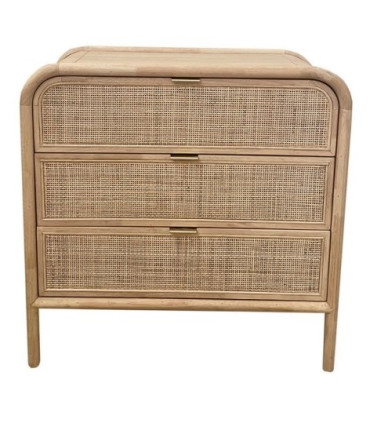 Cómoda abeto rattan
