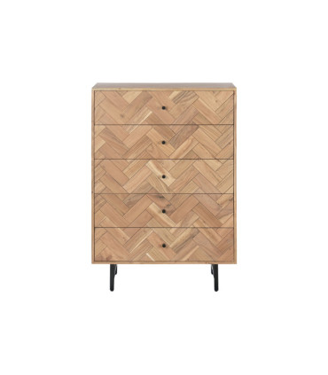 Sinfonier acacia metal 80x40x115 cm