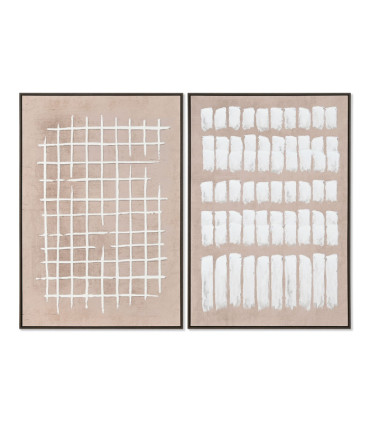 Set de dos cuadros abstractos 83x4,5x123 cm