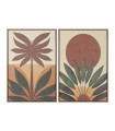 Set 2 lienzos palmeras 63x4,5x93 cm