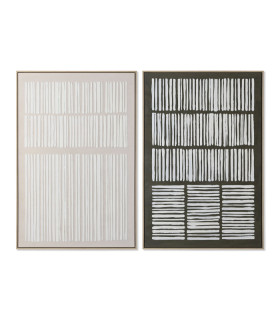 Set 2 cuadros abstractos 3D 83x4,5x123 cm