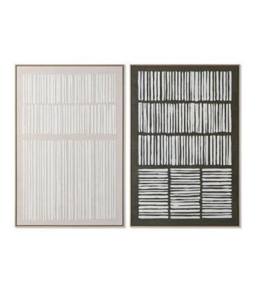 Set 2 cuadros abstractos 3D 83x4,5x123 cm