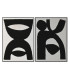 Set de dos cuadros abstractos 102,6X4,3X142,6 cm