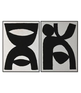 Set de dos cuadros abstractos 102,6X4,3X142,6 cm