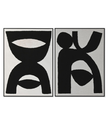 Set de dos cuadros abstractos 102,6X4,3X142,6 cm