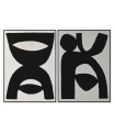 Set de dos cuadros abstractos 102,6X4,3X142,6 cm