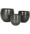 Set de 3 maceteros aluminio