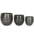 Set de 3 maceteros aluminio
