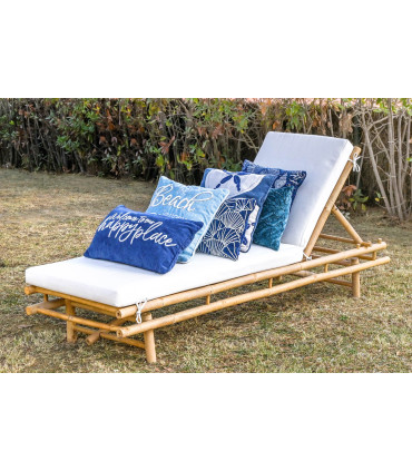 TUMBONA BAMBU 211X75X36 CON COJIN DESENFUNDABLE