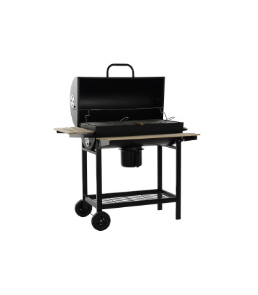 BARBACOA ACERO MADERA 108X71X103 NEGRO
