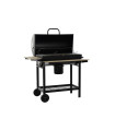 BARBACOA ACERO MADERA 108X71X103 NEGRO