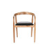 SILLA TECA PIEL NEGRO 58X60X75 CM