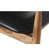 SILLA TECA PIEL NEGRO 58X60X75 CM