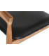 SILLA TECA PIEL NEGRO 58X60X75 CM