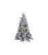 Árbol navidad led 130x130x210 cm nevado
