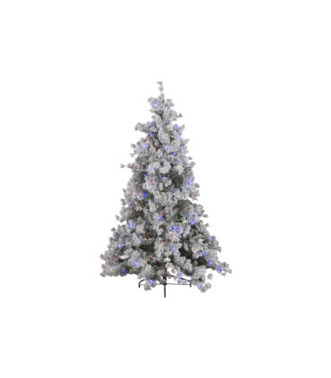 Árbol navidad led 130x130x210 cm nevado