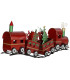 Tren metal Navidad 133x24x52 rojo
