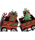 Tren metal Navidad 133x24x52 rojo