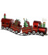 Tren metal Navidad 133x24x52 rojo
