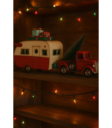 Vehículo decoración Navidad 73x19x28,5 cm