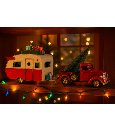 Vehículo decoración Navidad 73x19x28,5 cm