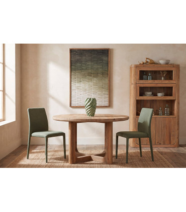 MESA REDONDA COMEDOR MADERA RECICLADA 150X150X76