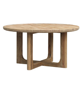 MESA REDONDA COMEDOR MADERA RECICLADA 150X150X76
