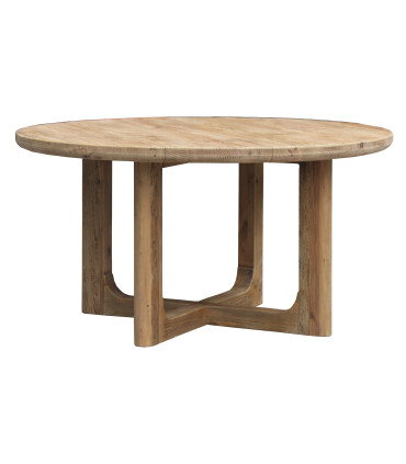 MESA REDONDA COMEDOR MADERA RECICLADA 150X150X76